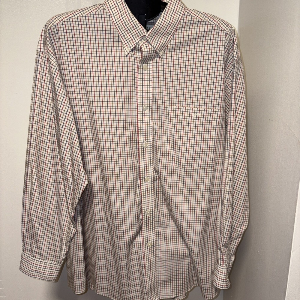Orvis Classic Fit Ultra‎ Lite Long Sleeve Plaid Button Down Shirt. Size XXL.
